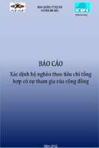 BÁO CÁO Xác định hộ nghèo theo tiêu chí tổng hợp có sự tham gia của cộng đồng