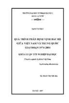 Quá trình phân định biển tại khu vực vịnh bắc bộ giữa việt nam và trung quốc giai đoạn 1974 2004 (2017)