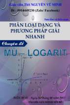 [toanmath.com]   phân loại dạng và phương pháp giải nhanh chuyên đề mũ và logarit   nguyễn vũ minh