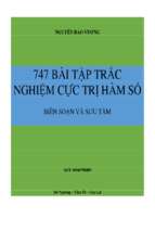 747 bài tập trắc nghiệm cực trị hàm số   nguyễn bảo vương