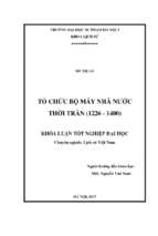 Tổ chức bộ máy nhà nước thời trần (1226 1400) (2017)