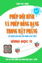 Trắc nghiệm toán 11 chuyên đề phép dời hinh và phép đồng dạng (giải chi tiết)