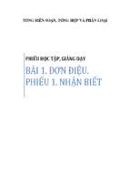 ứng dụng đạo hàm   phiếu ôn tập và giảng dạy   bài 1. đơn điệu   phiếu 1. nhận biết