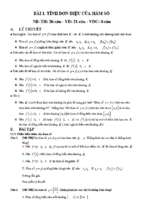ứng dụng đạo hàm   tính đơn điệu của hàm số(lý thuyết + bài tập vận dụng có lời giải)   file w (lý thuyết + bài tập vận dụng có lời giải)   file word