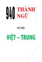 940 thành ngữ đối chiếu Việt Trung