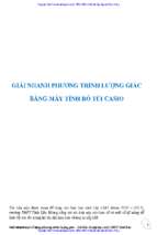 Giai nhanh pt luong giac bang casio