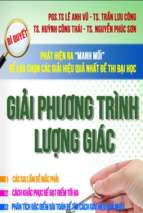 Sách giải phương trình lượng giác nhiều tác giả