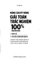 Nâng cao kỹ năng giải toán trắc nghiệm 100% dạng bài, hàm số, các bài toán liên quan, megabook