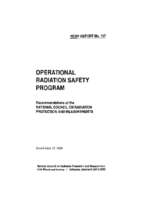 Ncrp report no 127  operational radiation safety program