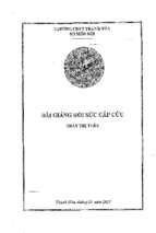 Bài giảng hồi sức cấp cứu