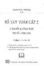Sổ tay toán cấp 2 lý thuyết và công thức đại số hình học lớp 6, 7, 8, 9 phạm hồng phượng