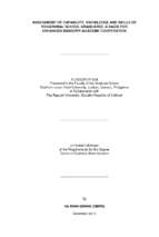 Assessment of capability, knowledge and skills of vocational school graduates a basis for enhanced industry   academe cooperation