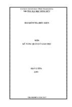 Bài kiểm tra điều kiện môn kỹ năng quản lý giáo dục
