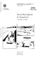 Source water quality for aquaculture
