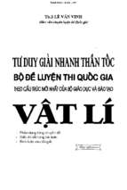 Khám phá tư duy giải nhanh thần tốc bộ đề luyện thi quốc gia môn vật lý   lê văn vinh