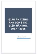 [Rẻ hơn] Giáo án tiếng Anh lớp 8 thí điểm năm học 2017 - 2018