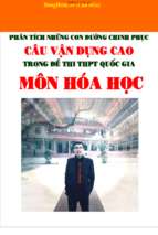 Chinh phục câu vận dụng cao trong đề thi thpt qg môn hóa học   lê hữu đông