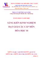 Skkn khai thác điều kiện phản ứng và hiện tượng phản ứng hh để tạo hứng thú cho học sinh học chương halogen