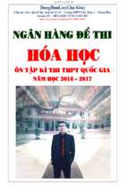 Ngân hàng đề thi hóa học ôn tập kỳ thi thpt quốc gia 2017   lê hữu đông