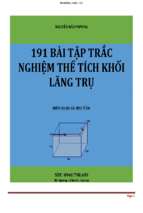 191 bài tập trắc nghiệm thể tích khối lăng trụ   nguyễn bảo vương