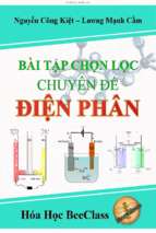 Bài tập chọn lọc chuyên đề điện phân   nguyễn công kiệt, lương mạnh cầm