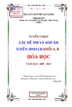 đề và đáp án hóa học thi đại học năm _2007 2013