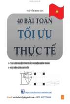 40 bài toán tối ưu thực tế có lời giải chi tiết   nguyễn minh đức