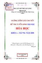 đề và đáp án hóa học thi đại học dha2008