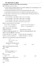 Ngân hàng câu hỏi trắc nghiệm pascal