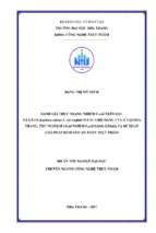 đánh giá thực trạng nhiễm e.coli trên rau xà lách (lactuca sativar l. var capital) ở các chợ hạng i và ii tại nha trang, thử nghiệm loại nhiễm e.coli bằng kmno4 và đề xuất giải pháp đảm bảo an toà