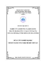 Nghiên cứu ảnh hưởng của khối lượng phân tử, độ deacetyl và dạng tồn tại của chitosan đến hoạt tính chống oxy hóa in vitro