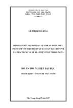 đánh giá mức độ đảm bảo vệ sinh an toàn thực phẩm đối với thịt heo được bày bán tại chợ vĩnh hải nha trang và đề xuất biện pháp phòng ngừa