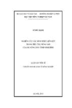 Nghiên cứu các hình thức liên kết trong tiêu thụ nông sản của hộ nông dân tỉnh ninh bình