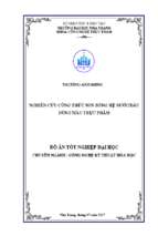 Nghiên cứu công thức son bóng hệ nước dầu dùng màu thực phẩm