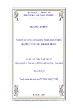 Nghiên cứu ứng dụng công nghệ mạ crôm để mạ trục vít vμ xi lanh máy ép dầu