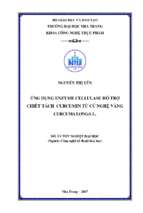 ứng dụng enzyme cellulase hỗ trợ chiết tách curcumin từ củ nghệ vàng curcuma longa l.