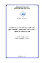 Nghiên cứu sự biến đổi chất lượng của dịch thủy phân protein đầu tôm sau khi ủ trong bã chượp cá cơm