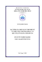 đặc tính của chiết xuất curcumin từ củ nghệ vàng curcuma longa l. và khả năng ứng dụng chăm sóc da