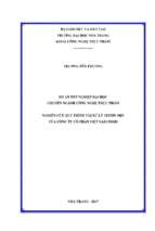 Nghiên cứu quy trình tái xử lý chitin mịn của công ty cổ phần việt nam food