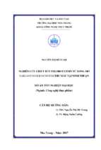 Nghiên cứu chiết rút phlorotannin từ rong mơ sagassum oligocystum thu mẫu tại ninh thuận