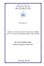 Nghiên cứu tinh chế và đánh giá một số đặc tính hóa học của lectin từ rong đỏ gracilaria eucheumatoides