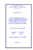 Năng suât sinh sản của lợn nái landrace, yorkshire phôi với đực pidu (pietrain x duroc) và pietrain nuôi tại trại lợn đại thắng, xã tân viên, huyện an lão, thành phô hải phòng