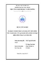 đa dạng thành phần loài hải quỳ cộng sinh với cá khoang cổ tại khánh hòa bằng các đặc điểm hình thái và di truyền