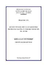 Kế toán vốn bằng tiền và các khoản phải thu phải trả tại công ty tnhh một thành viên thương mại   dịch vụ mh