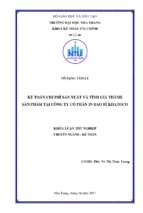 Kế toán chi phí sản xuất và tính giá thành sản phẩm tại công ty cổ phần in bao bì khatoco