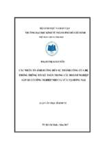 Các nhân tố ảnh hưởng đến sự thành công của hệ thống thông tin kế toán trong các doanh nghiệp sản xuất công nghiệp nhỏ và vừa tại đồng nai