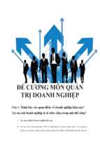 đề cương môn quản trị doanh nghiệp