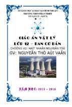 Giáo án vật lý 12 – ban cơ bản  chuong 7