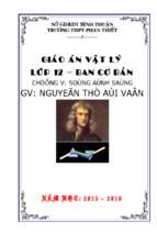Giáo án vật lý 12 – ban cơ bản   chuong 5