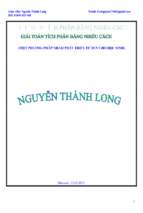 Giải toán tích phân bằng nhiều cách   nguyễn thành long